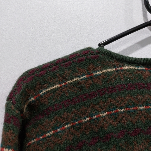 Vintage Northern Traditions Grandmacore Wool Striped Cardigan - Picture 7 of 7